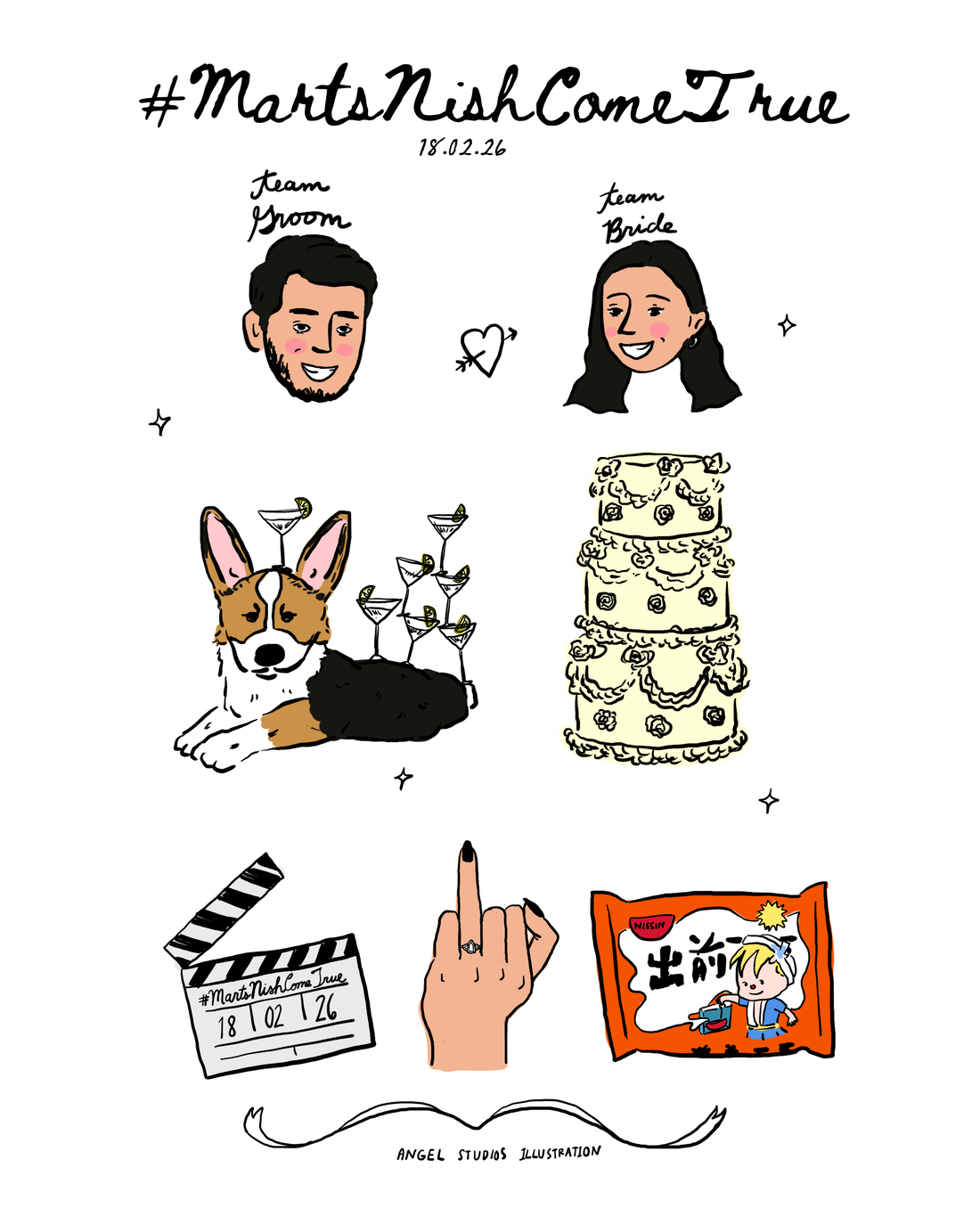 Sticker Sheet for Wedding Merch