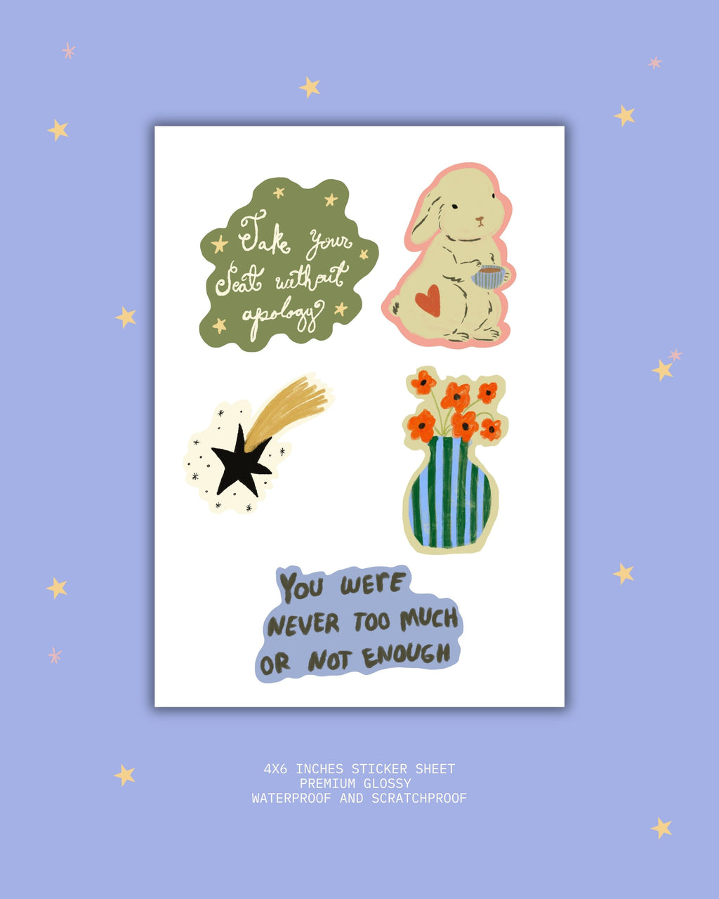 July Mail: "Begin Again" Stickers and Sticker Sheets